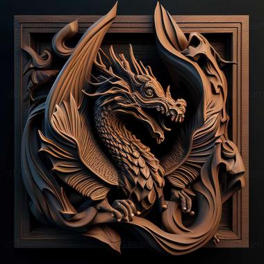 3D model dragon 3d print (STL)